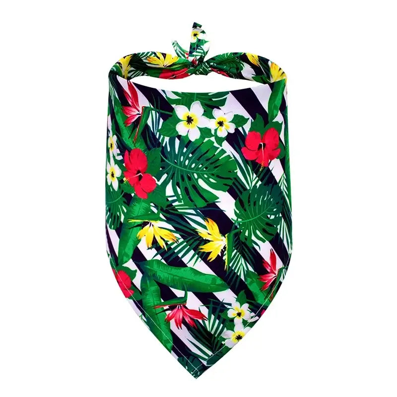bulk dog bandanas 50pcs tropical summer dog scarf for small dogs and cats, colorful pet bib accessory