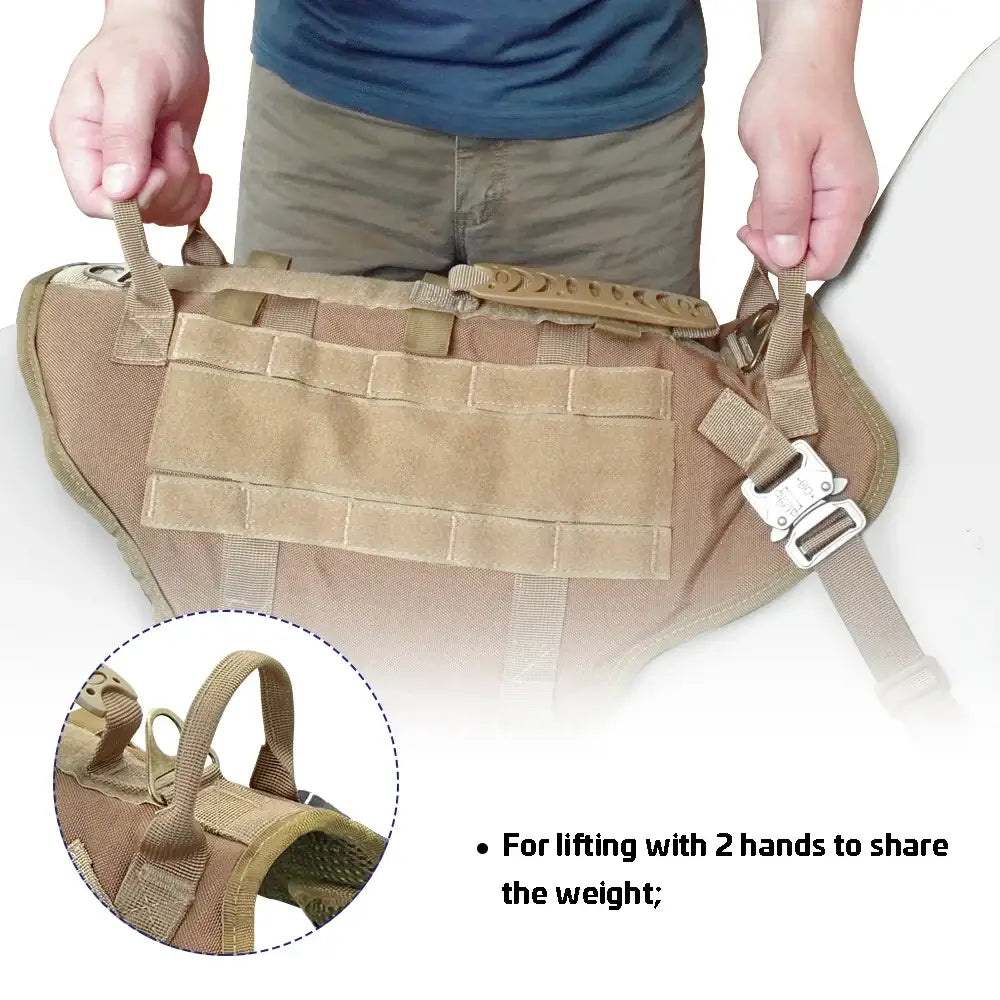 tactical dog harness with pouches padded no pull vest for medium large dogs training hiking and lifting support