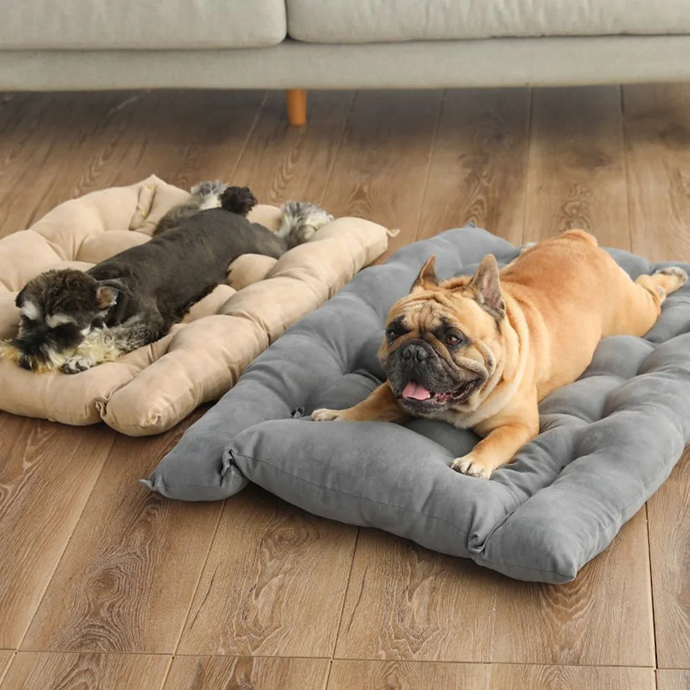 3 in 1 dog bed mat for dogs and cats, soft washable pet cushion for winter sleep