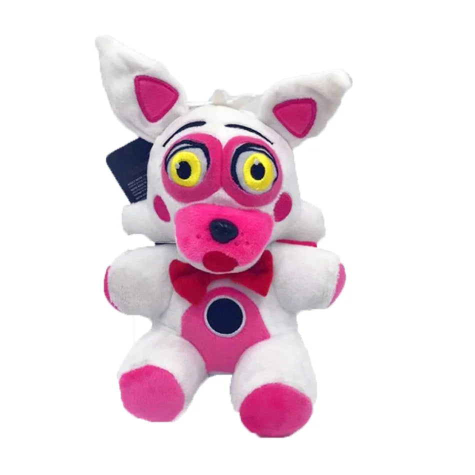 FNAF Freddy plush toy white and pink stuffed animal bear rabbit game plush gift for kids, 18cm