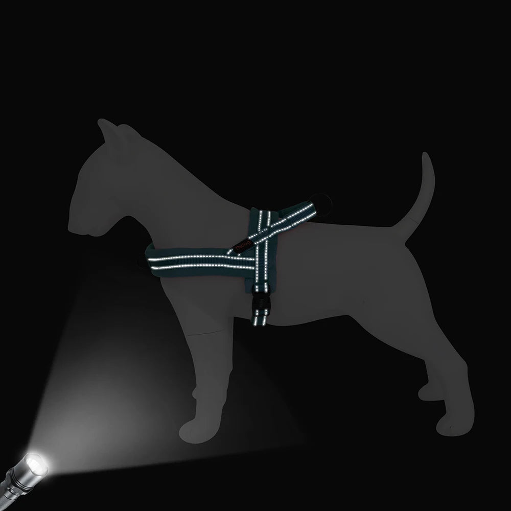 winter dog harness reflective soft padded no pull vest for small and large dogs, adjustable black harness