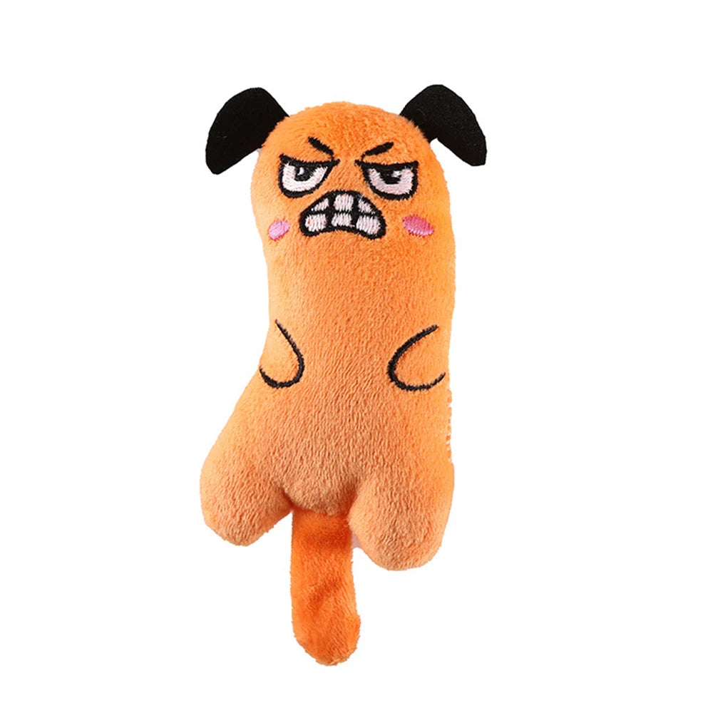 B-orange durable cotton rope dog chew toy, carrot-shaped plush dog bite rope for molar cleaning, safe durable braided pet toy