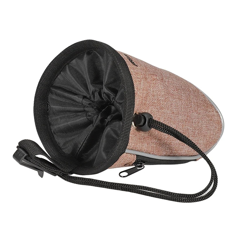 Dog Treat Training Pouch Easily Carries Pet Toys, Kibble, Treats Built In Poop Bag Dispenser Outdoor Dog Trainings Bag