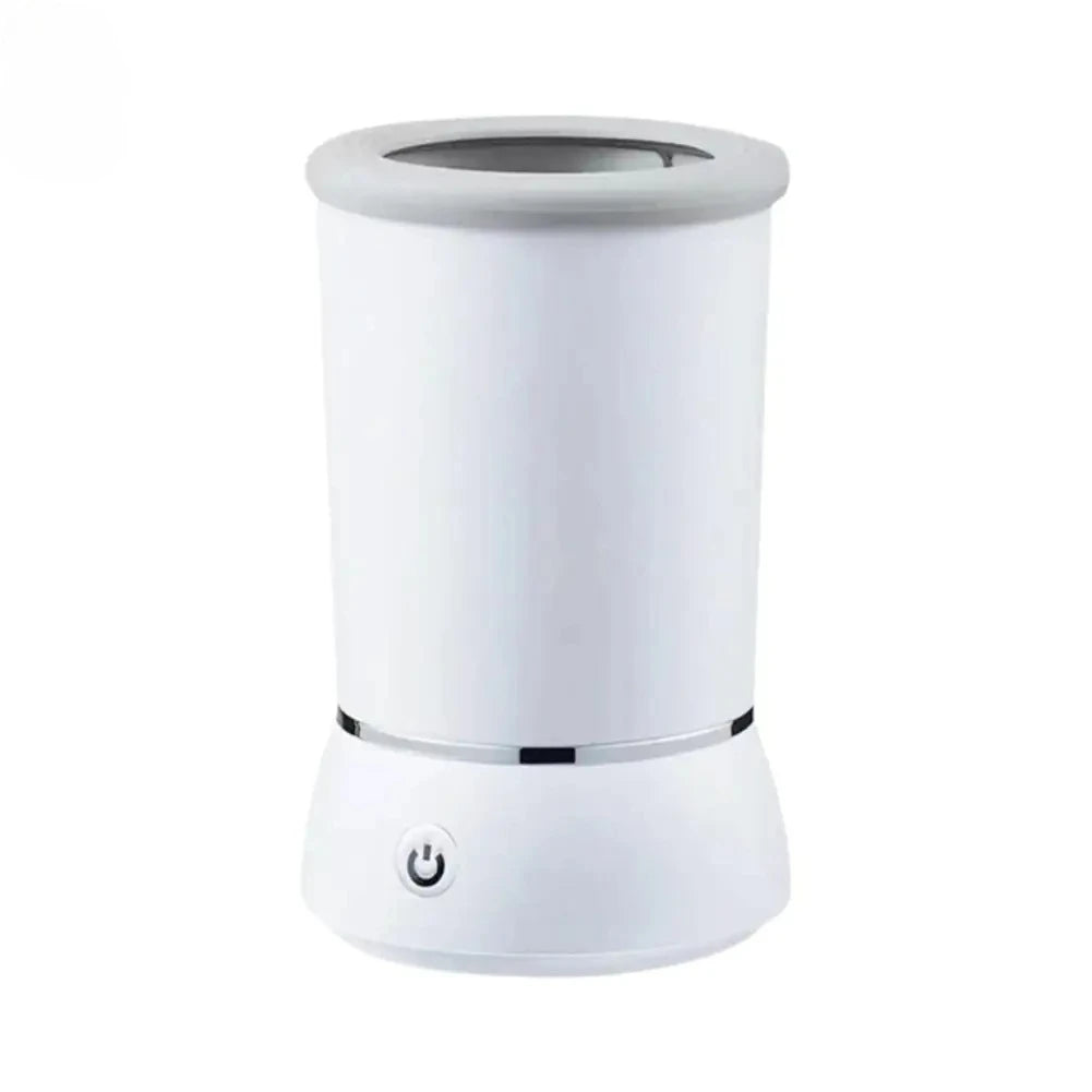 White automatic pet paw cleaner USB-powered low-noise electric paw washer cup for dogs and cats