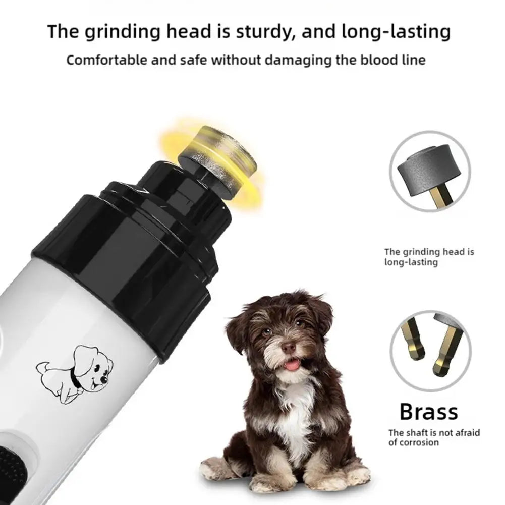 usb charging dog nail grinder with durable grinding head for safe, comfortable pet nail trimming