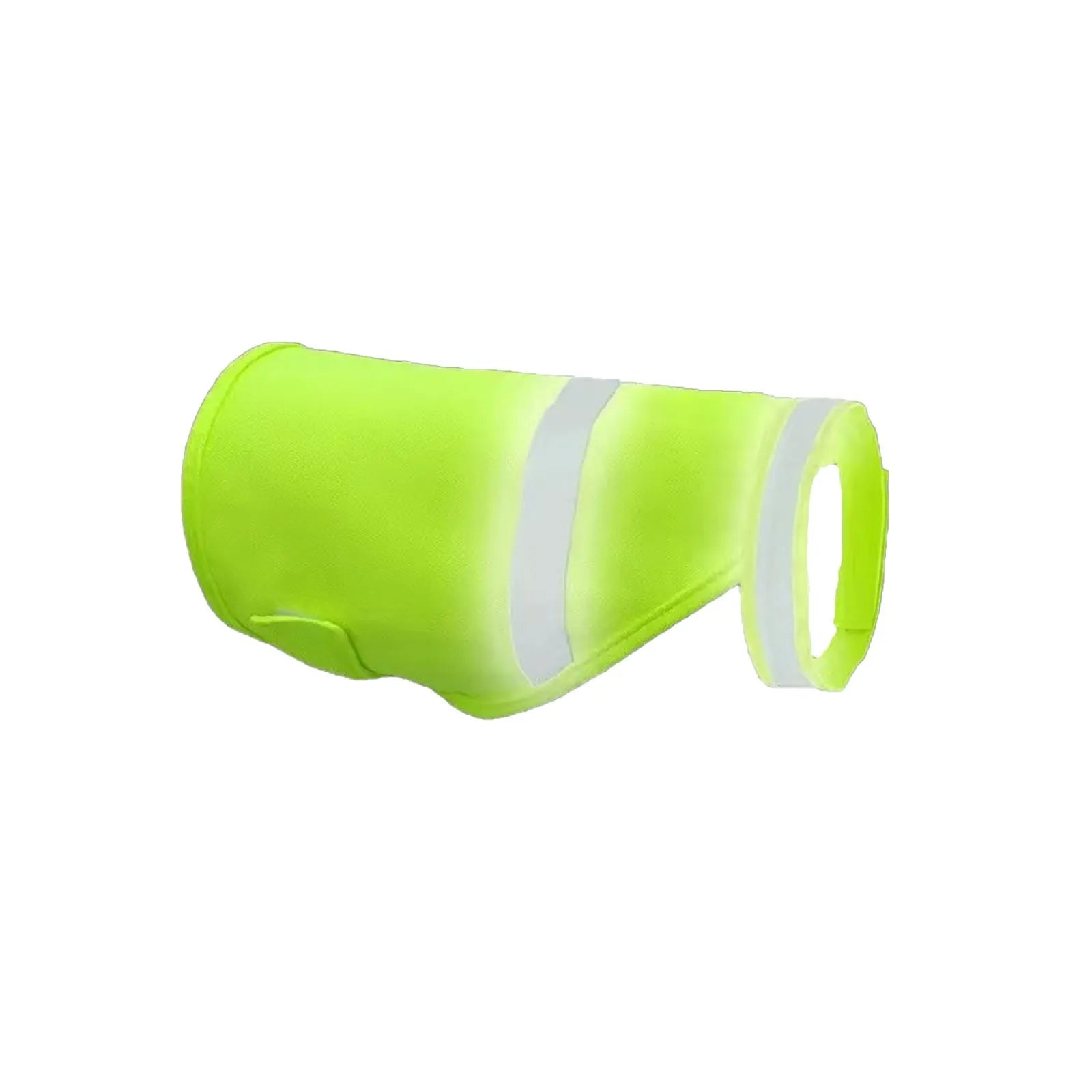 Neon yellow reflective dog vest for safety, pet apparel with high-visibility strips