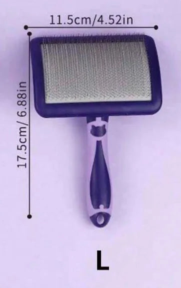 dog grooming brush for poodles purple L dematting brush 11.5cm x 17.5cm for dogs