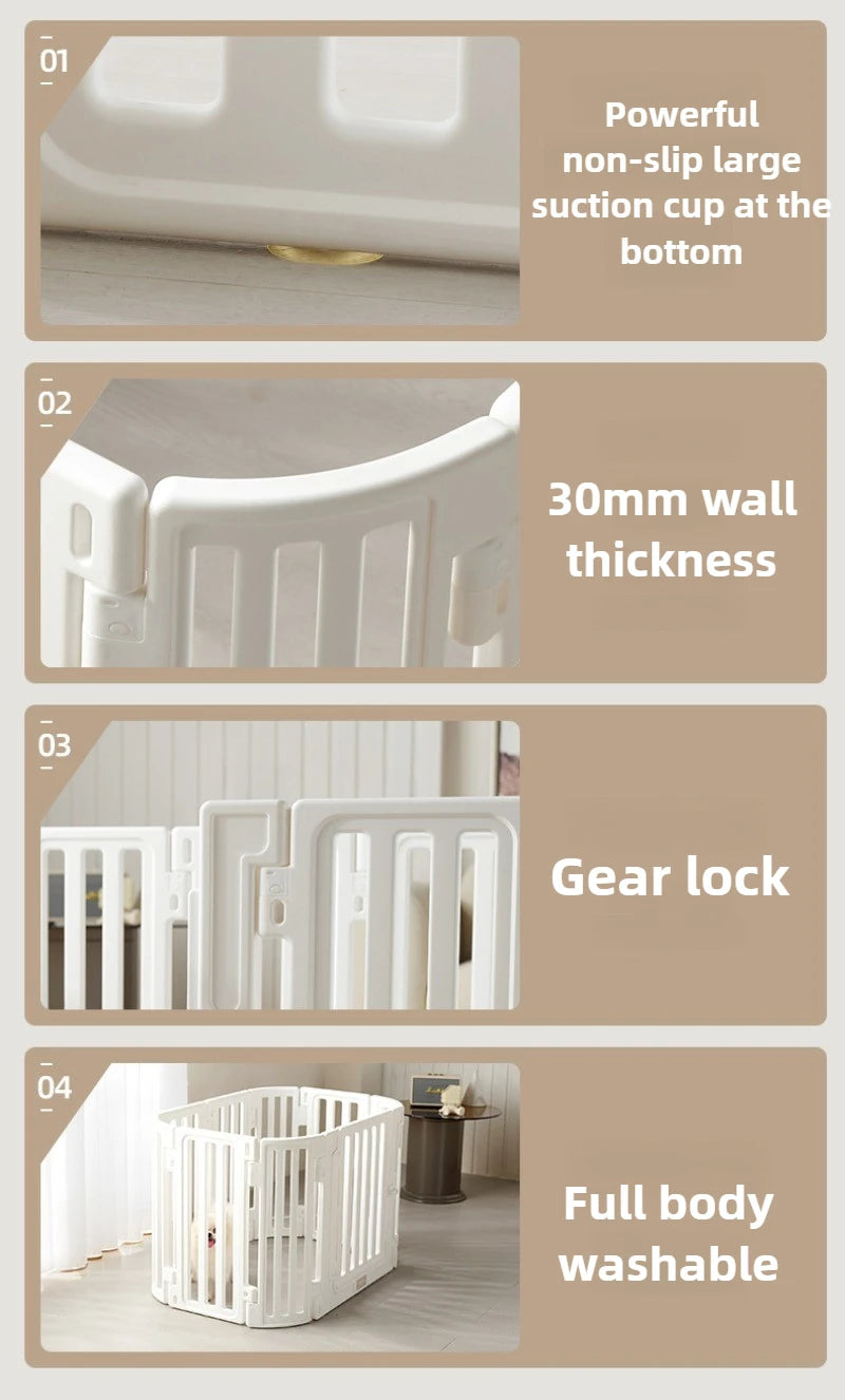 Indoor Household Pet Fence Waterproof Dog Fence Large Dog Protective Fence Free Combination Large Space Pet Isolation Fences features