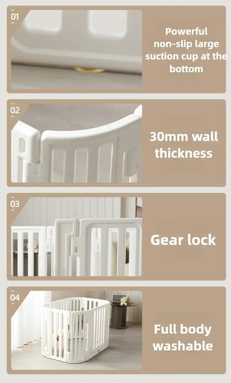 Indoor Household Pet Fence Waterproof Dog Fence Large Dog Protective Fence Free Combination Large Space Pet Isolation Fences features