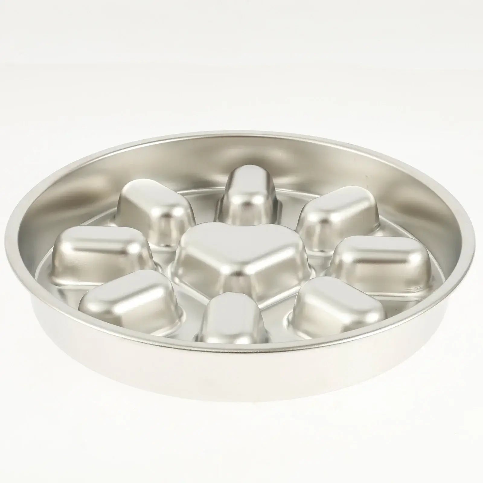 stainless steel slow feeder dog bowl with anti-choking raised spine design and double-sided use for style A