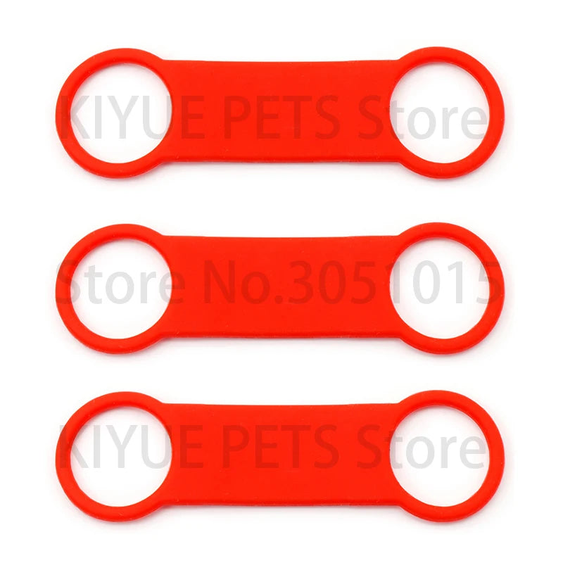 Wholesale 20PCS Pet Identity Silicone Blank Dog Accessories Matching Collar Anti-loss Nameplate Cat Stretch Rubber