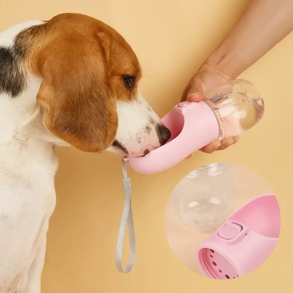 leakproof dog water bottle for outdoor travel, portable pet drinking bowl for dogs and cats