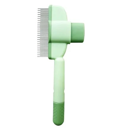 Green dog hair remover brush for cats and long-haired dogs, plastic grooming comb for removing loose pet hair