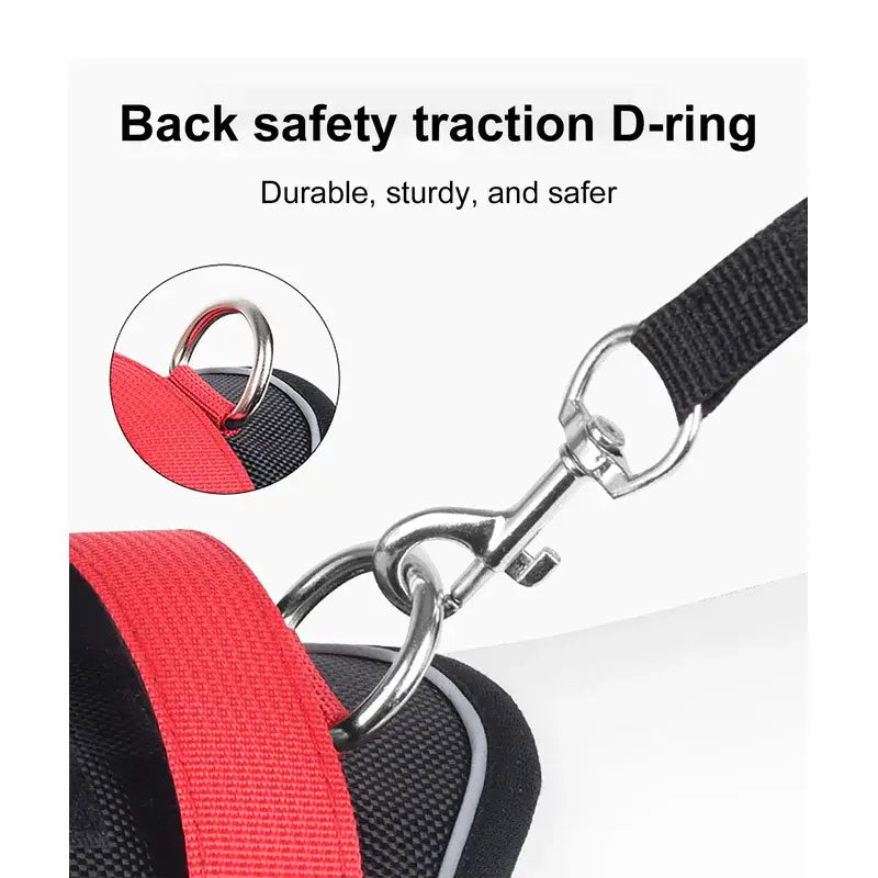 Back safety traction D-ring of Dog Harness Reflective Midium Large Dogs Tactical Vest Big 1680D Waterproof Oxford Cloth.