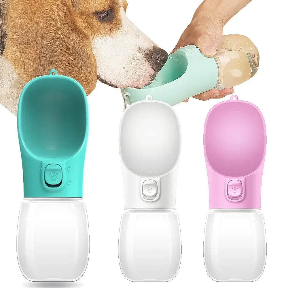 portable dog water bottle for small and large dogs, leakproof outdoor drinking bowl for walking and travel