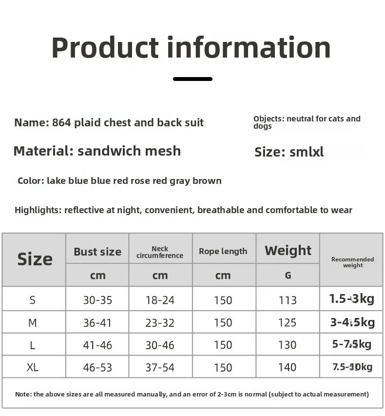reflective cat harness and leash set breathable mesh pet harness size chart for cats and small dogs