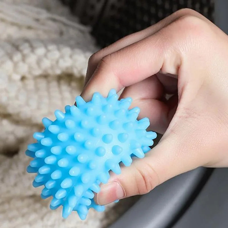 Blue laundry anti-winding balls reusable spiky dryer and washing cleaning accessory for softer clothes and reduced drying time