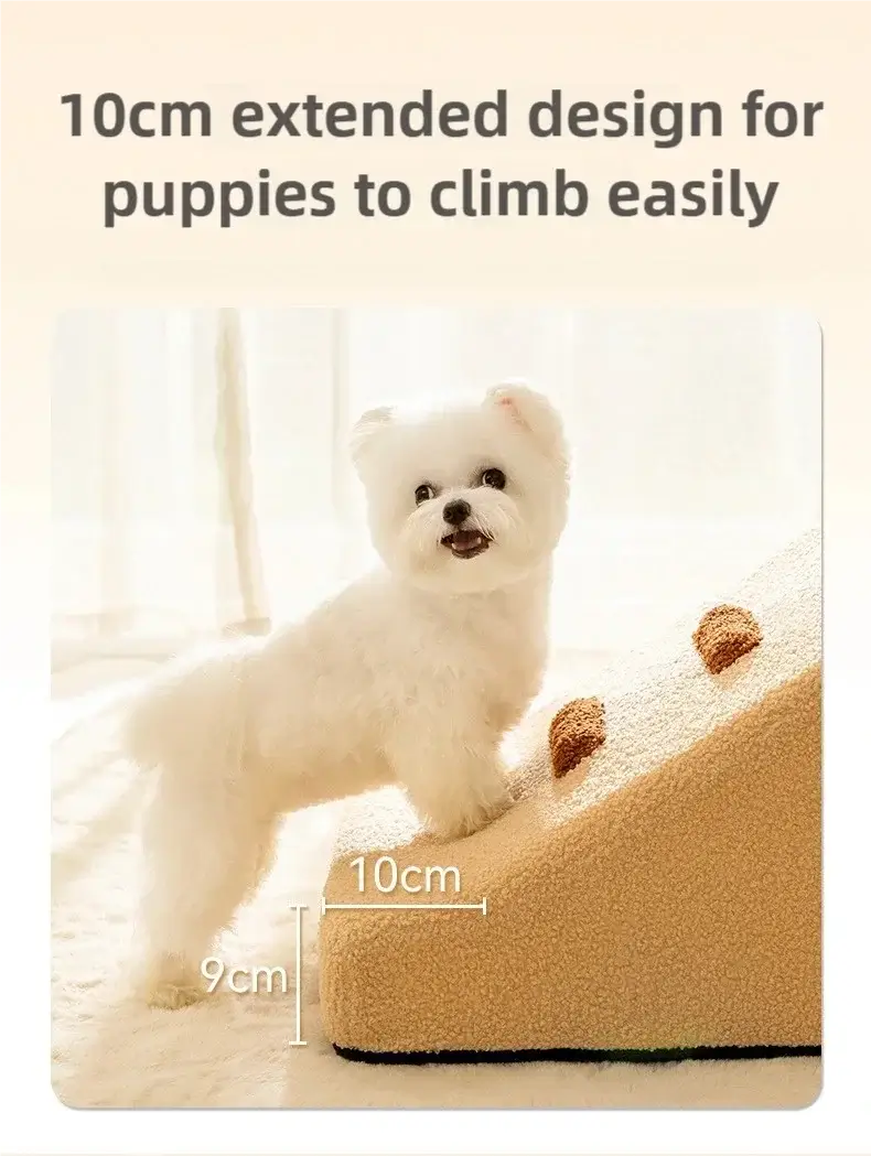 2/3 Steps Puppy Stairs Non-Slip Ladder Dogs Pets Secure Stairs Ramp for Dogs Protect Older Dogs with Joint Pain Sofa Bed Ladde