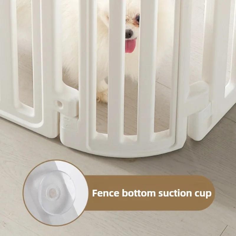 Indoor Household Pet Fence Waterproof Dog Fence Large Dog Protective Fence Free Combination Large Space Pet Isolation Fences detail showing bottom suction cup