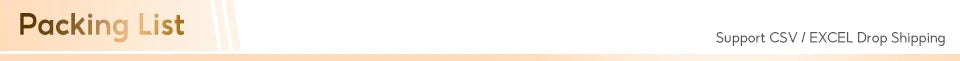 Packing List header with support for CSV and Excel dropshipping, beige accents