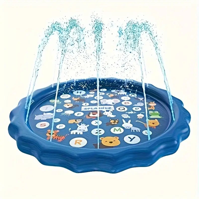 Heavy-duty Outdoor Pet Bath Basin with Water Spray Function - Anti-slip Dog Water Play Cooling, water spraying, and ice cooling.