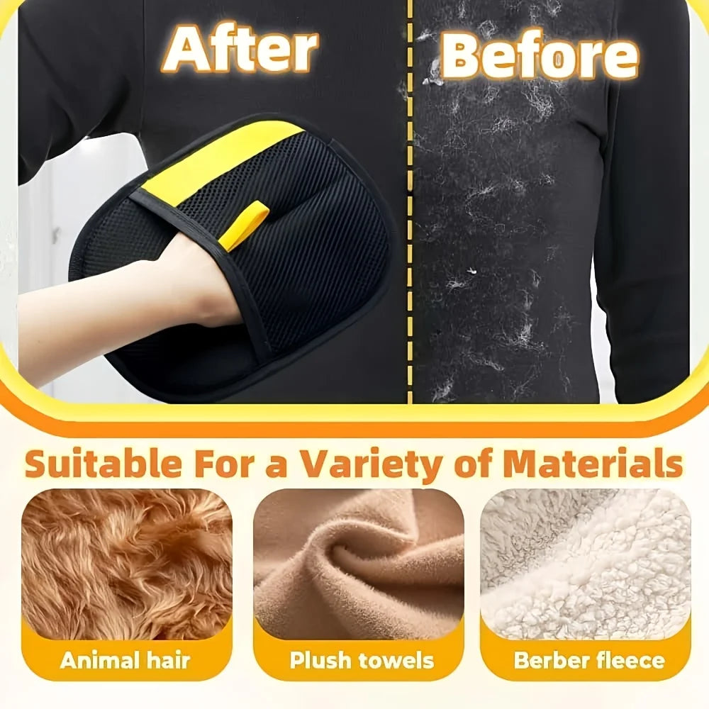 pet hair removal gloves for removing pet hair from clothes, sofa, carpet, and various materials