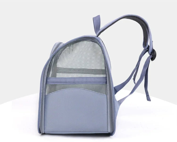 breathable pet carrier backpack for cats and small dogs, portable shoulder transport bag with mesh panels