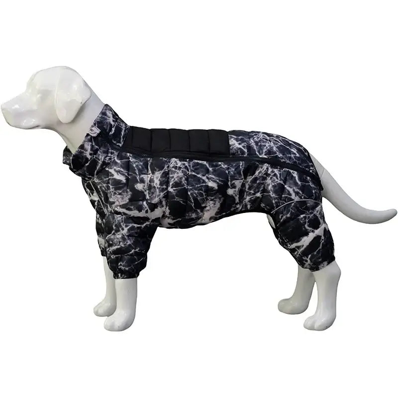 Dog Thicken Cotton-padded Coat Pet Warm Down Jacket Windproof 4 Legs Pet Outfit Winter Greyhound Husky Corgi Chihuahua Clothes