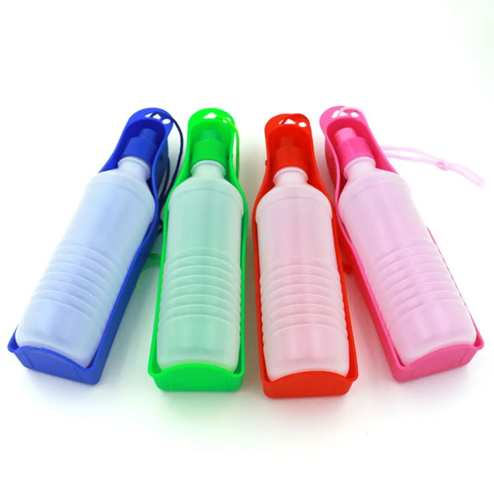 Portable pet water bottle for dogs travel cup feeder dispenser with bowl for dogs, puppies, and cats