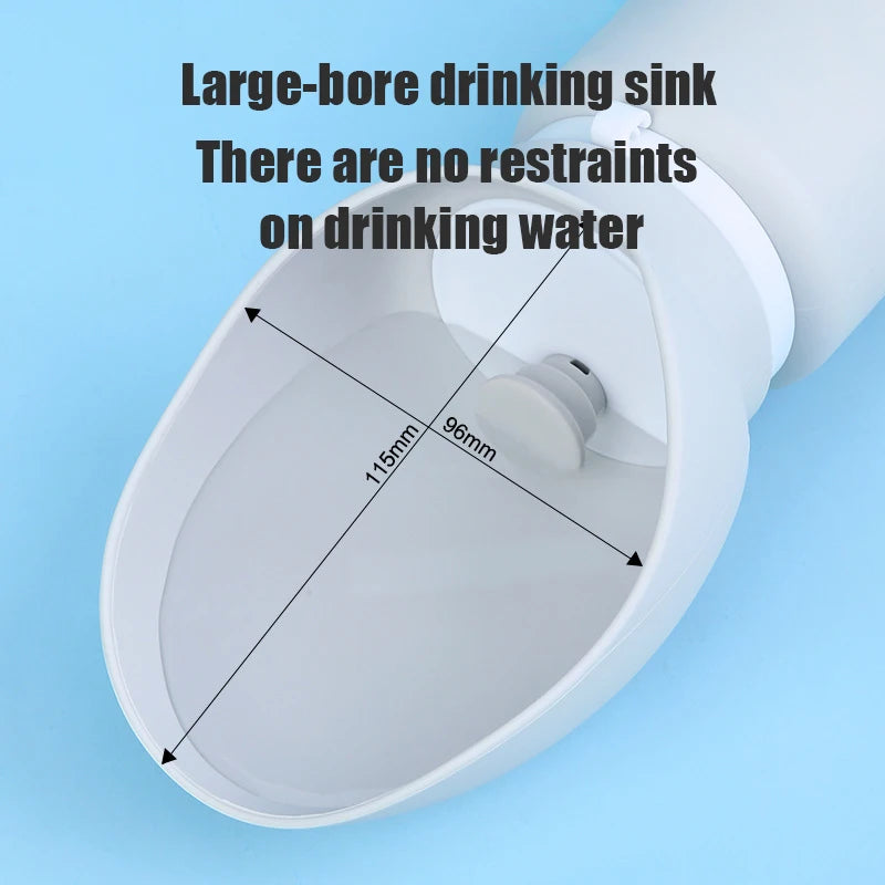 portable dog travel water cup with large-bore drinking sink for easy pet hydration outdoors