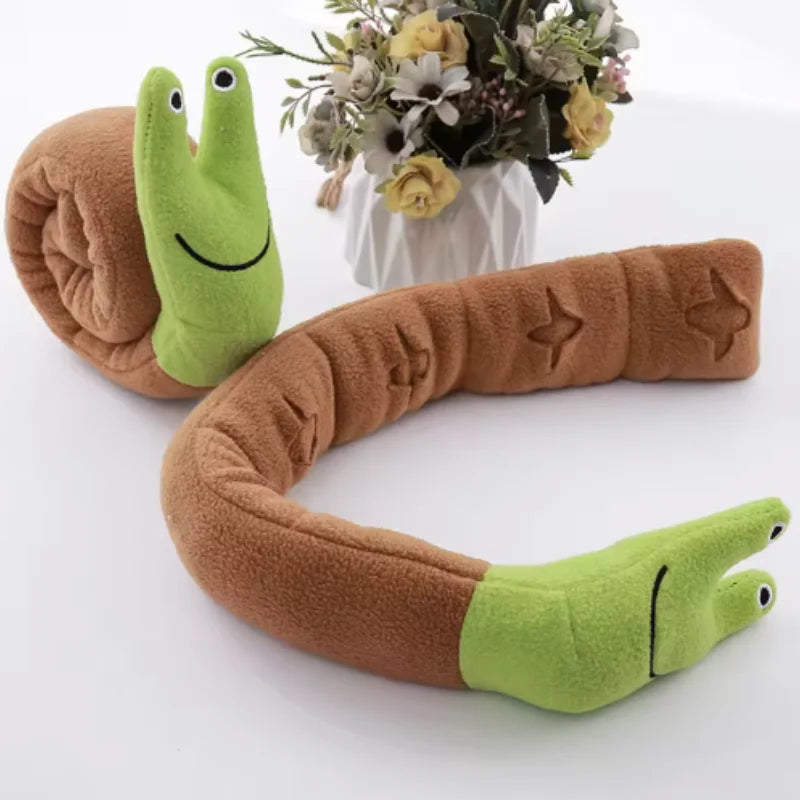 snail sniffing mat for dogs and cats interactive snail-shaped plush toy for odor hiding training and sniffing games