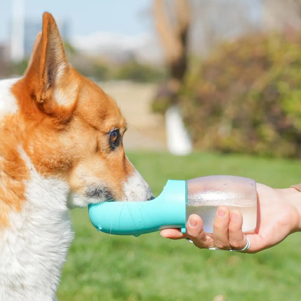 portable dog water bottle for outdoor travel, leakproof pet drinking bowl for small and large dogs