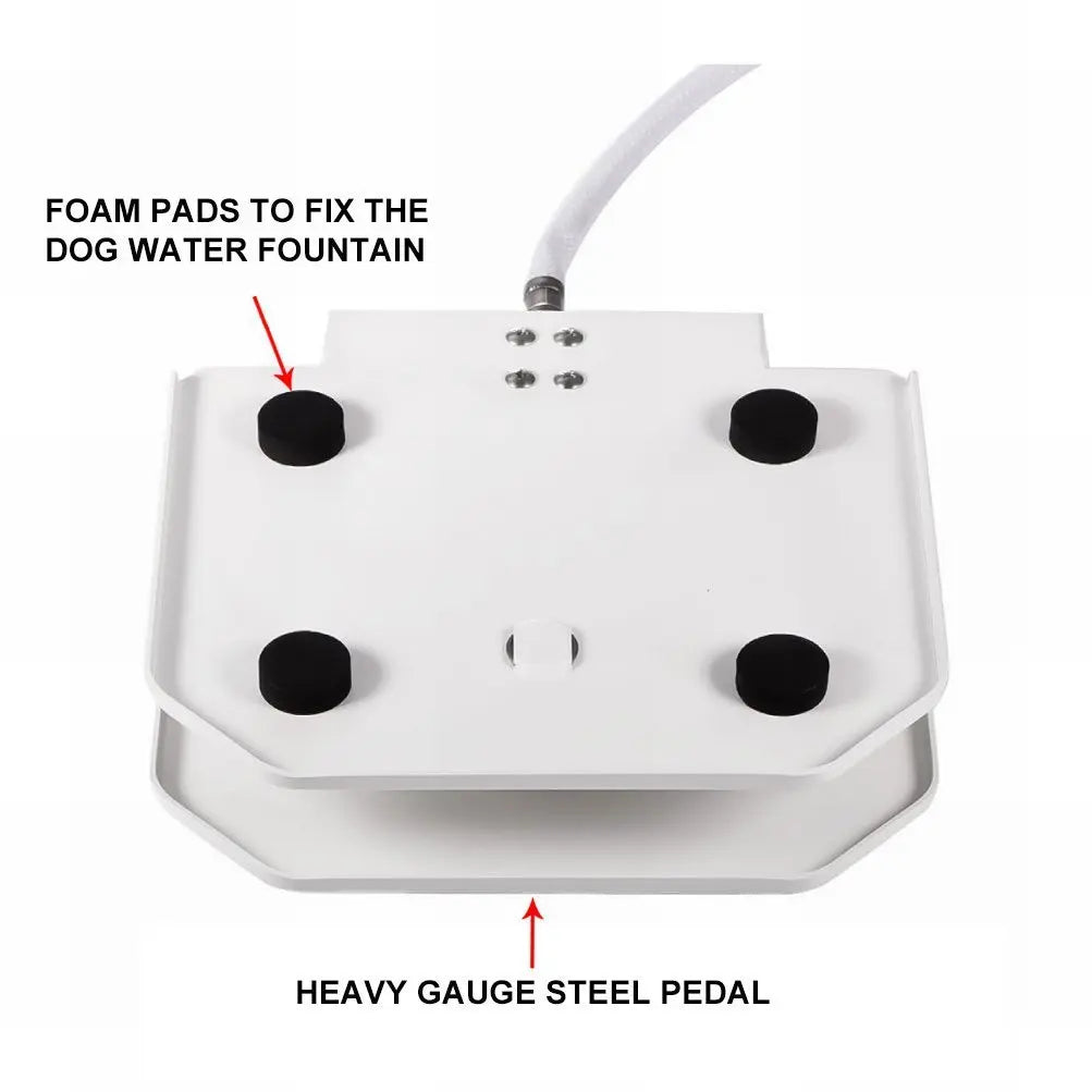 Dog Outdoor Water Fountain Step On Paw Activated Drinking summer Pet Dispenser Dog Water Sprinkler Automatic Water feeder base.