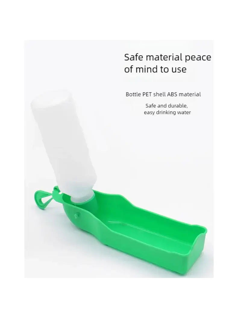 portable dog water bottle for dogs and cats, leakproof green pet drinking dispenser for outdoor walking and travel