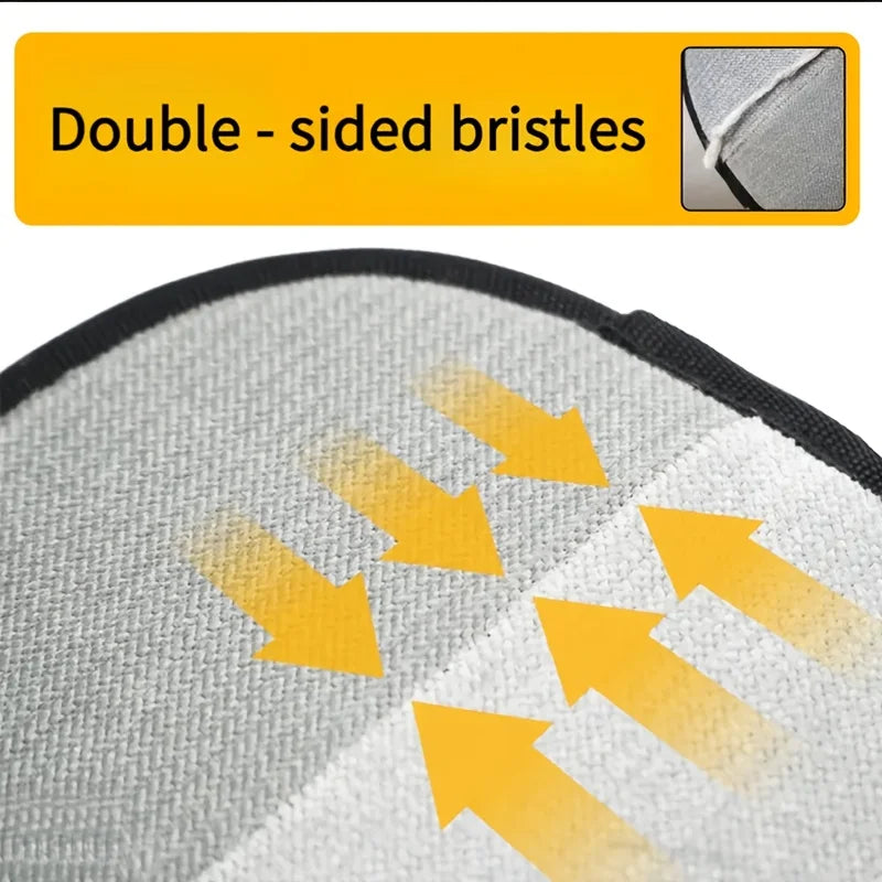 pet hair removal gloves with double-sided bristles for removing cat and dog hair from sofa, carpet, clothes