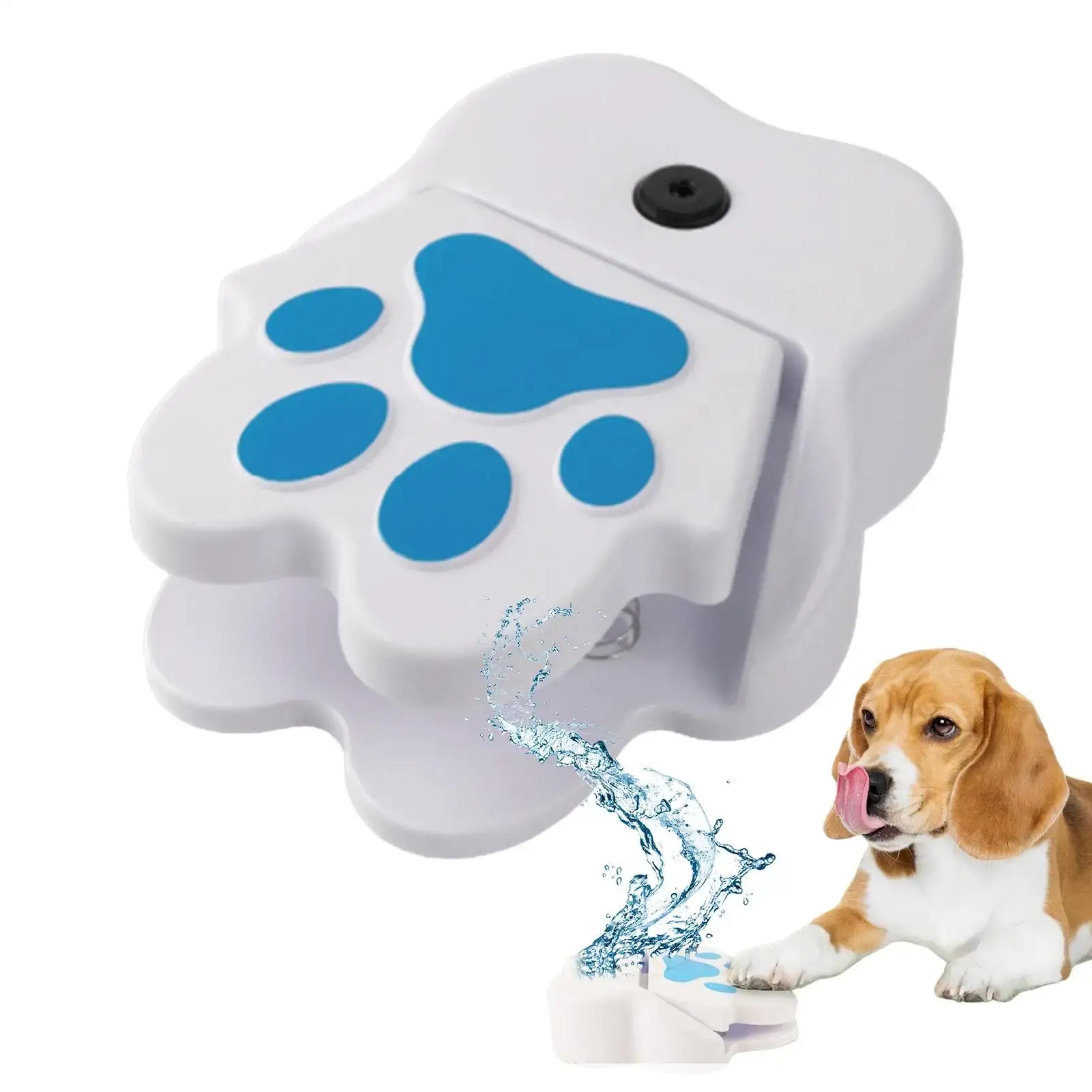Paw Activated Dog Water Fountain Step on Outdoor Pet Drinking Dispenser Pet Dogs Puppy Water Sprinkler Toys for Garden Yard