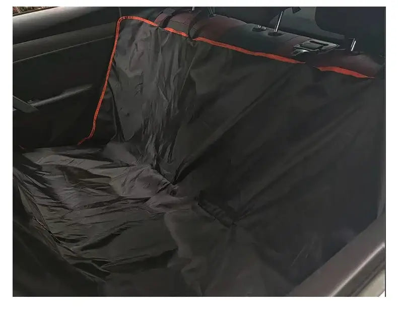 Dog Car Seat Cover for Back Seat,Oxford Cloth Durable Scratchproof Dog Hammock,Pet Seat Cover Protector for Cars,Trucks and SUVs in black.