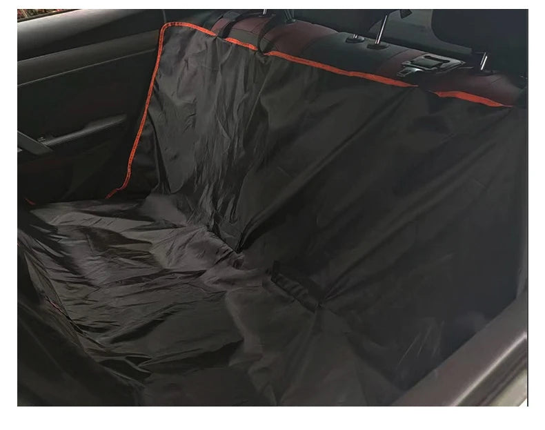 Dog Car Seat Cover for Back Seat,Oxford Cloth Durable Scratchproof Dog Hammock,Pet Seat Cover Protector for Cars,Trucks and SUVs in black.