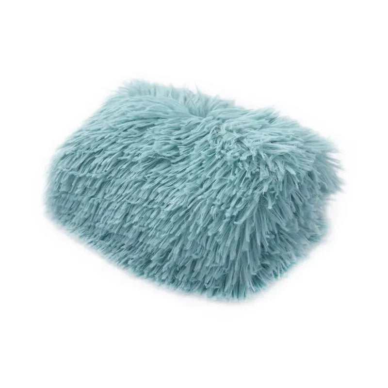 Soft Pet Blanket Mat Warm Dog Cat Sleeping Bed Mats Kennel Washable Long Plush Dogs Blankets Cover Winter Dog Supplies