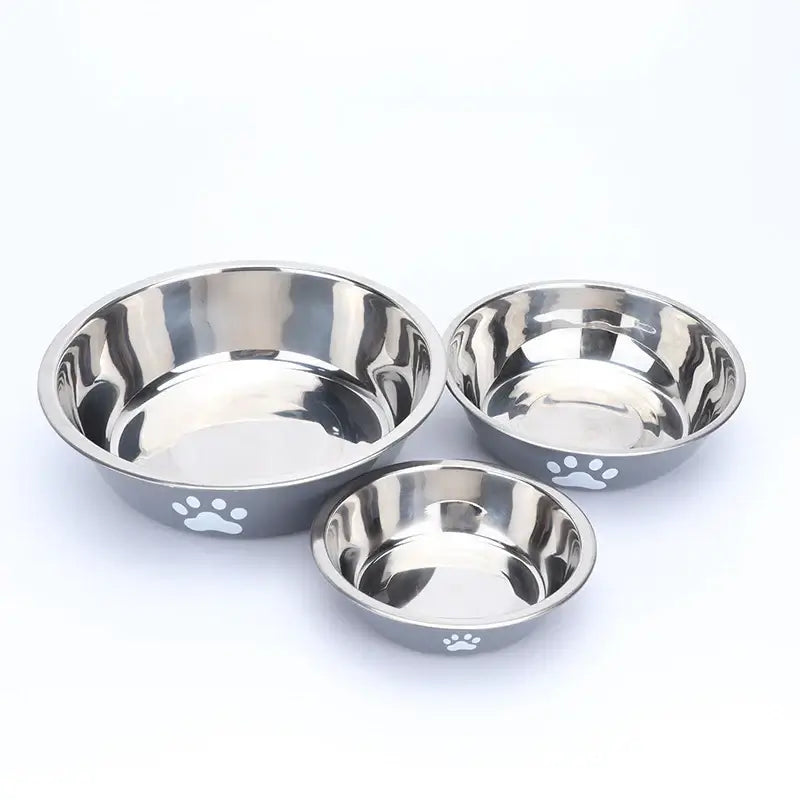 Dog bowl new pet bowl large capacity dog food bowl stainless steel anti-overturning household dog bowl pet supplies