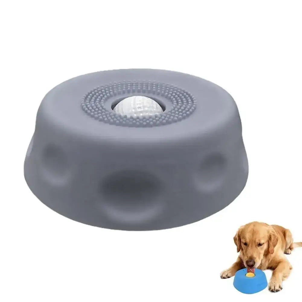Gray slow feeder dog bowl anti-overflow ball-shaped plastic pet bowl, color C, ships from CN