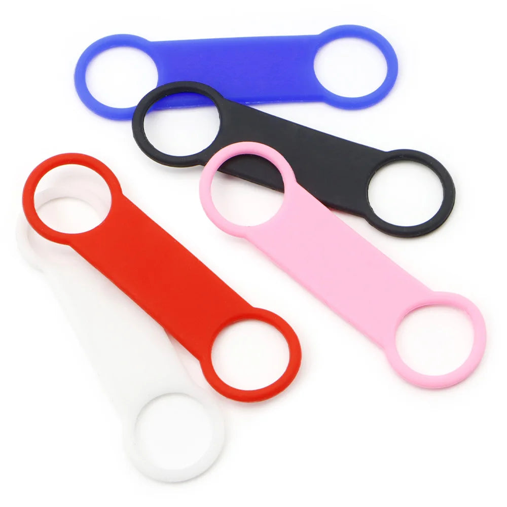 personalized silicone dog collar accessories in various colors including red, blue, black, pink, and white.