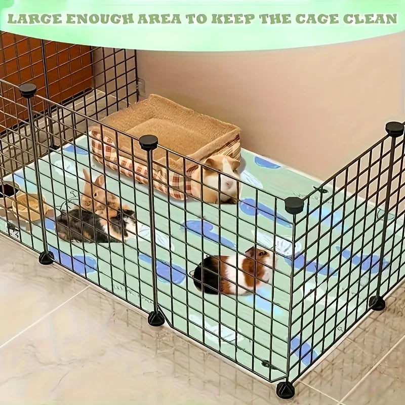 washable pet cage mat for hamsters, rabbits, guinea pigs, cats and reptiles, durable reusable cage liner