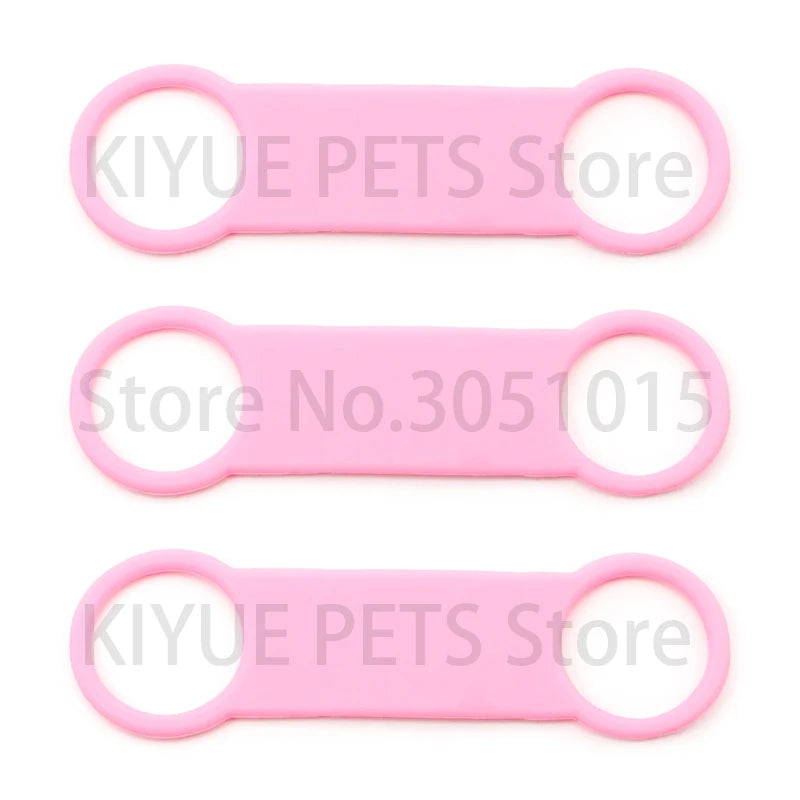 Wholesale 20PCS Pet Identity Silicone Blank Dog Accessories Matching Collar Anti-loss Nameplate Cat Stretch Rubber