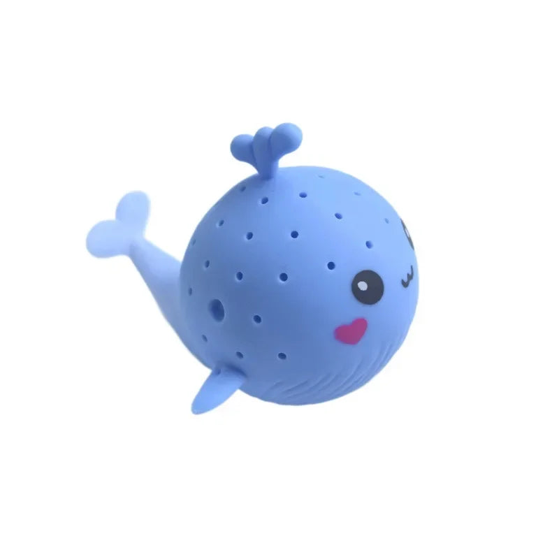baby whale bath toys blue squishy whale water toy for children, soft squeezing stress relief bath and swimming play toy