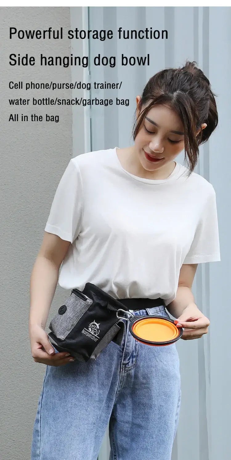 Dog outdoor training bag Dog Fanny pack therapy bag Multi-functional pet bag Pet treats bag Train Snack Reward Waist Bag Pet bag
