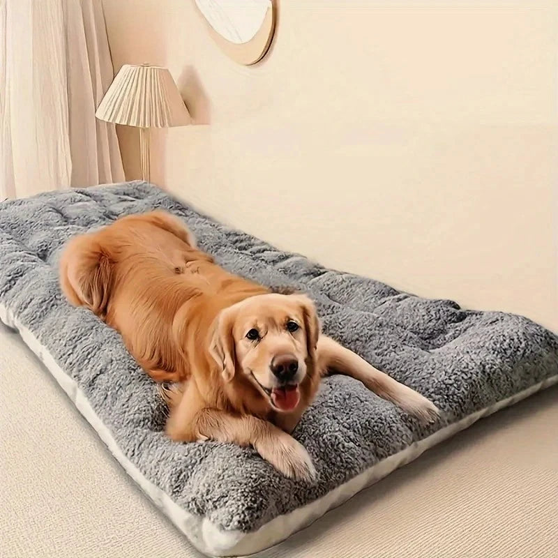 Large plush dog bed sofa with thick super soft polyester mat for small, medium, and large dogs