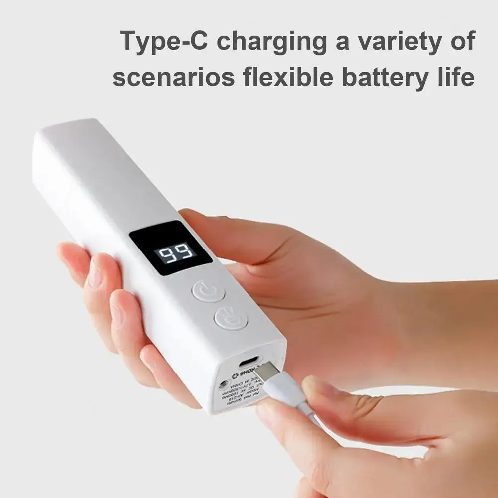 Rechargeable dog nail grinder with Type-C charging and digital display for quiet, safe pet nail trimming