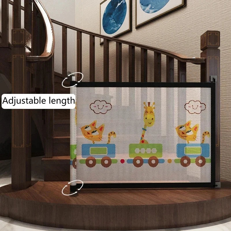 Pet Isolated Network Pet Dog Barrier Fences Stairs Gate New Folding Breathable Mesh Playpen For Dog Safety Fence Baby Gate Fence.