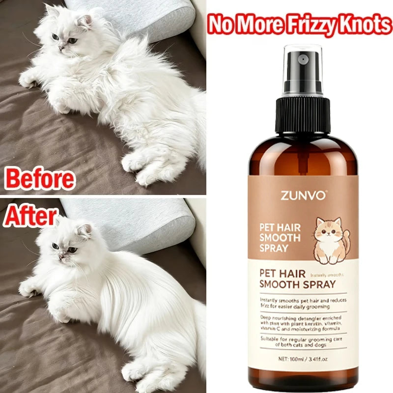 waterless dry shampoo for dogs and s pet hair smooth spray removes frizz and knots for s
